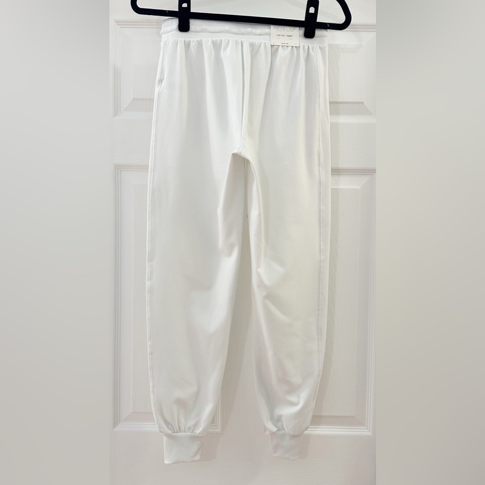 NWT Rachel Zoe Mid Rise Jogger Pants Stretchy Athleisure White sz XS - Picture 5 of 6